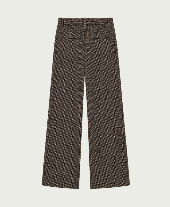 Elvira Collections Broek Kaylee - Dark Coffee Check