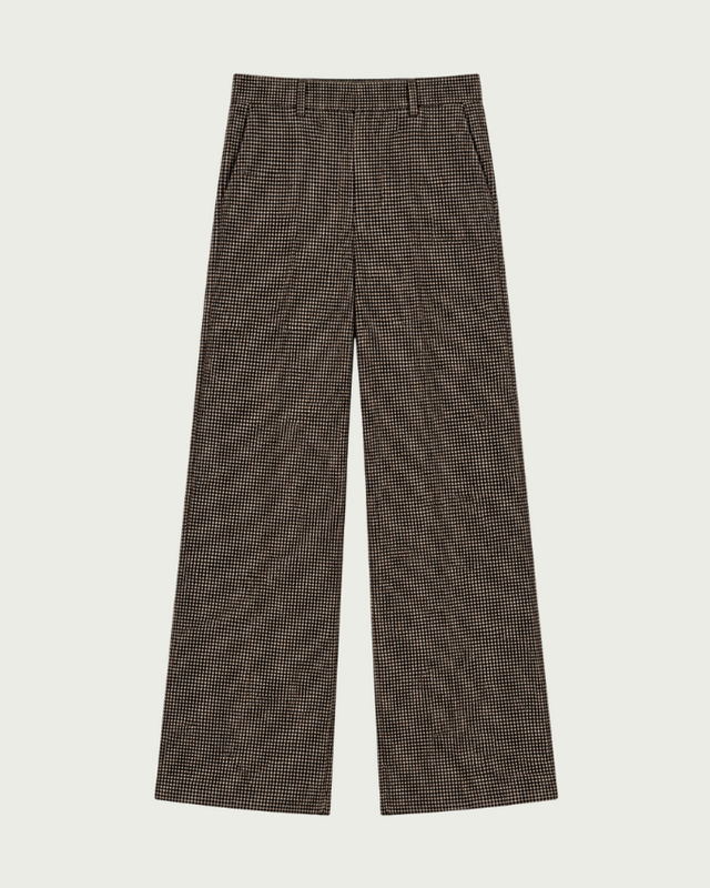 Elvira Collections Hose Kaylee - Dark Coffee Check