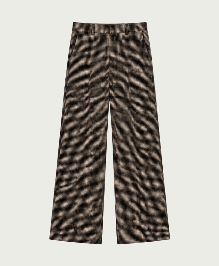Elvira Collections Trouser Kaylee - Dark Coffee Check