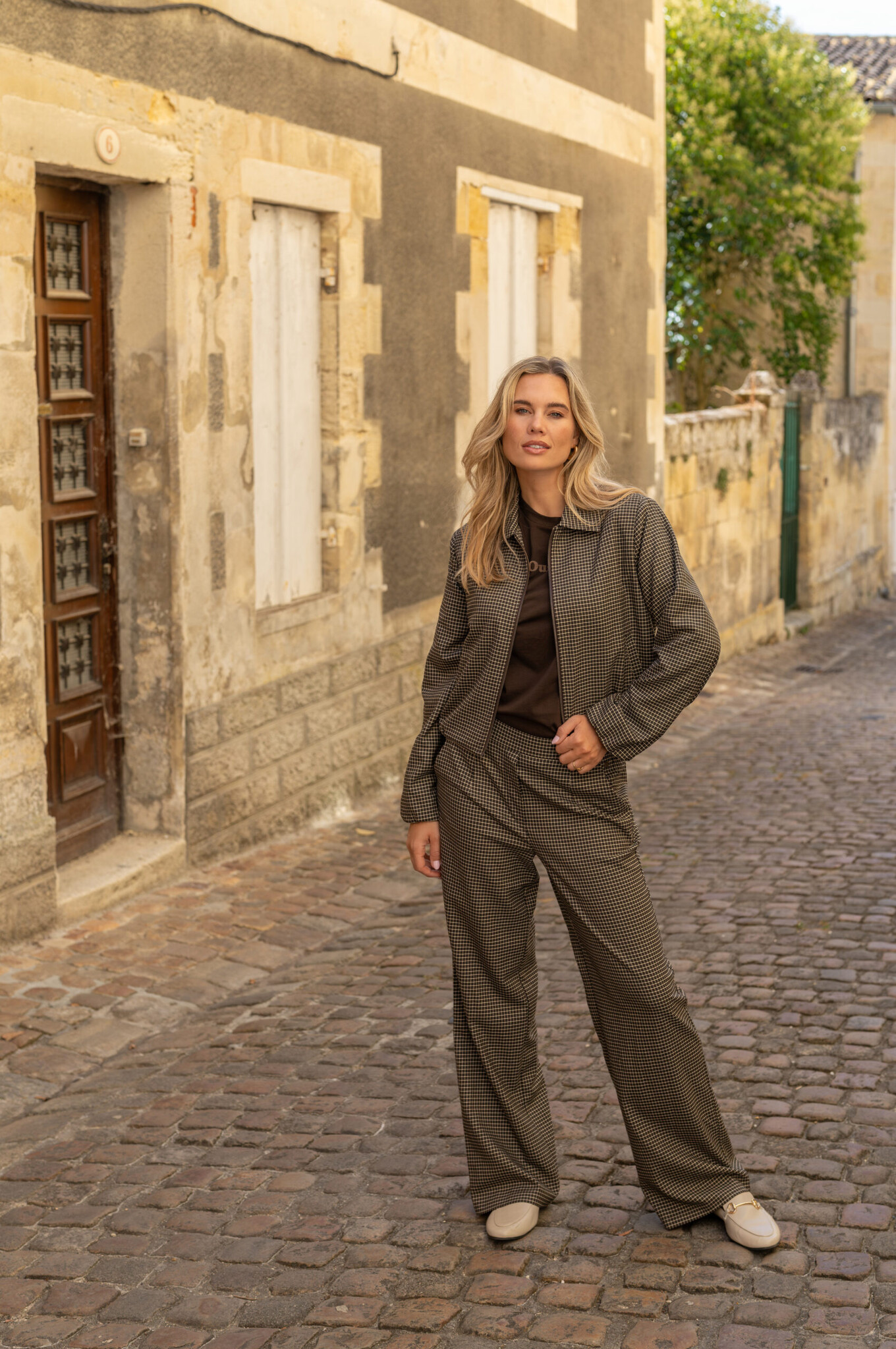 Elvira Collections Jacket Kaylee - Dark Coffee Check