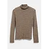 Jersey Shirt met Streep - Brown
