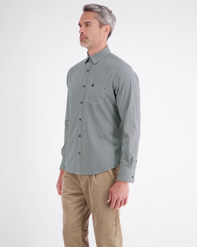 Lerros Shirt with Print - Gravel Beige