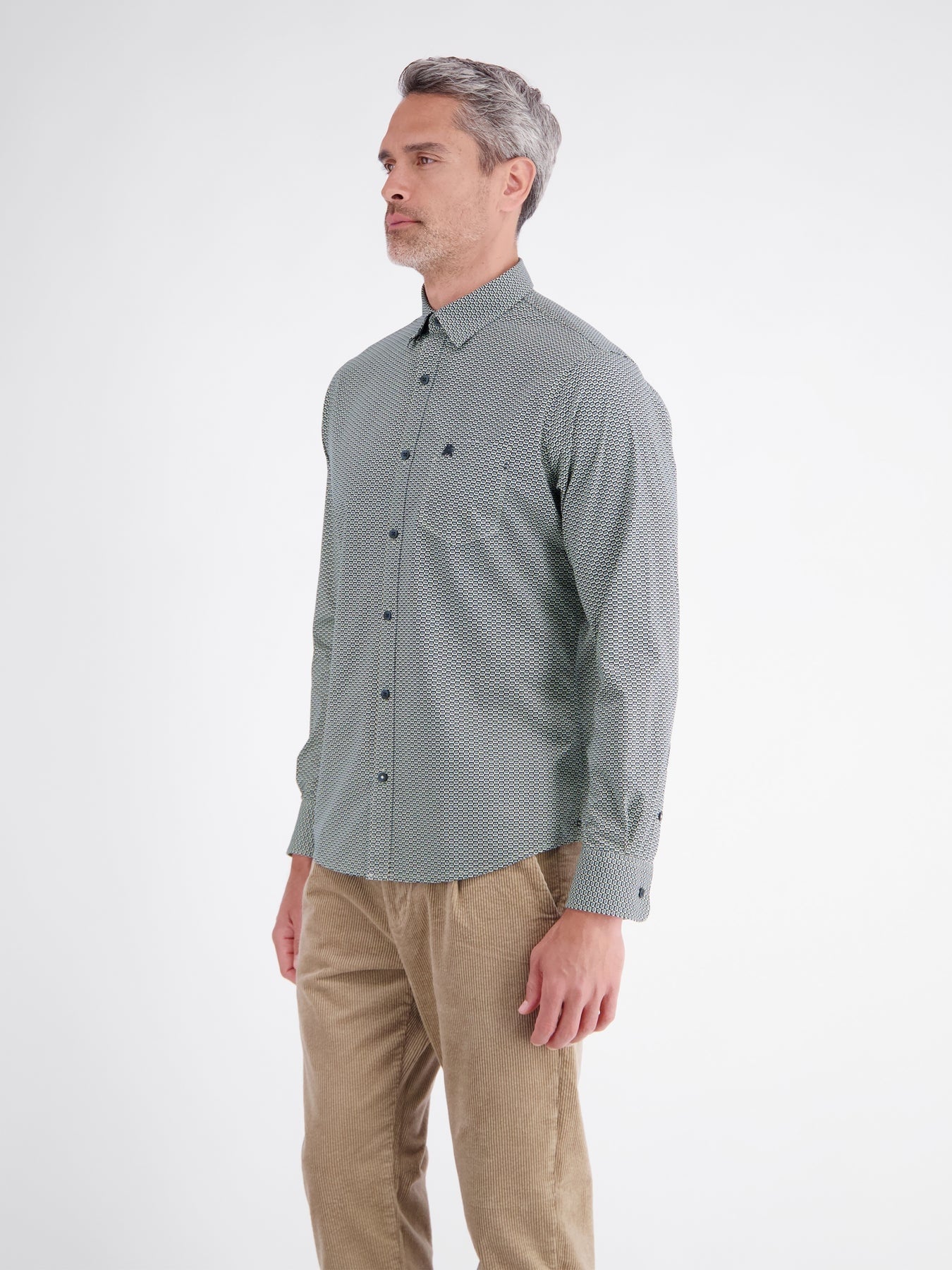 Lerros Shirt with Print - Gravel Beige