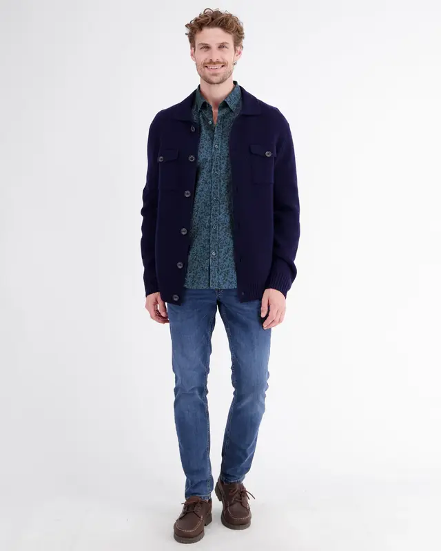 Lerros Overhemd, Puur Katoen - Classic Navy
