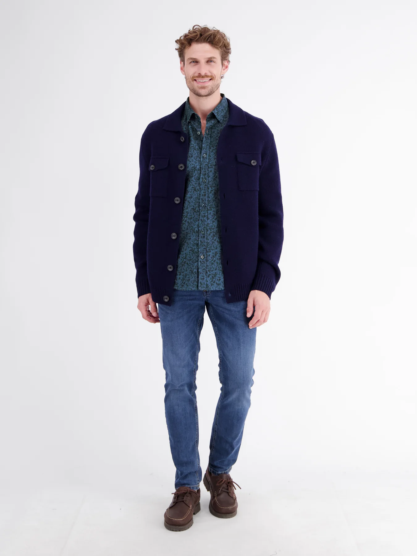 Lerros Overhemd, Puur Katoen - Classic Navy