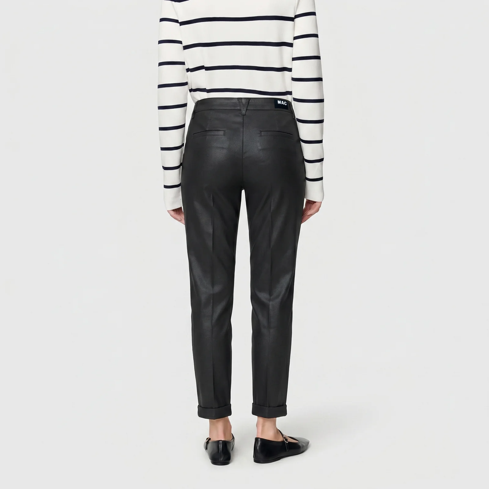 Mac Jeans Coating Chino Turn Up - Black