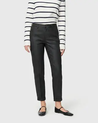 Mac Jeans Coating Chino Turn Up - Black