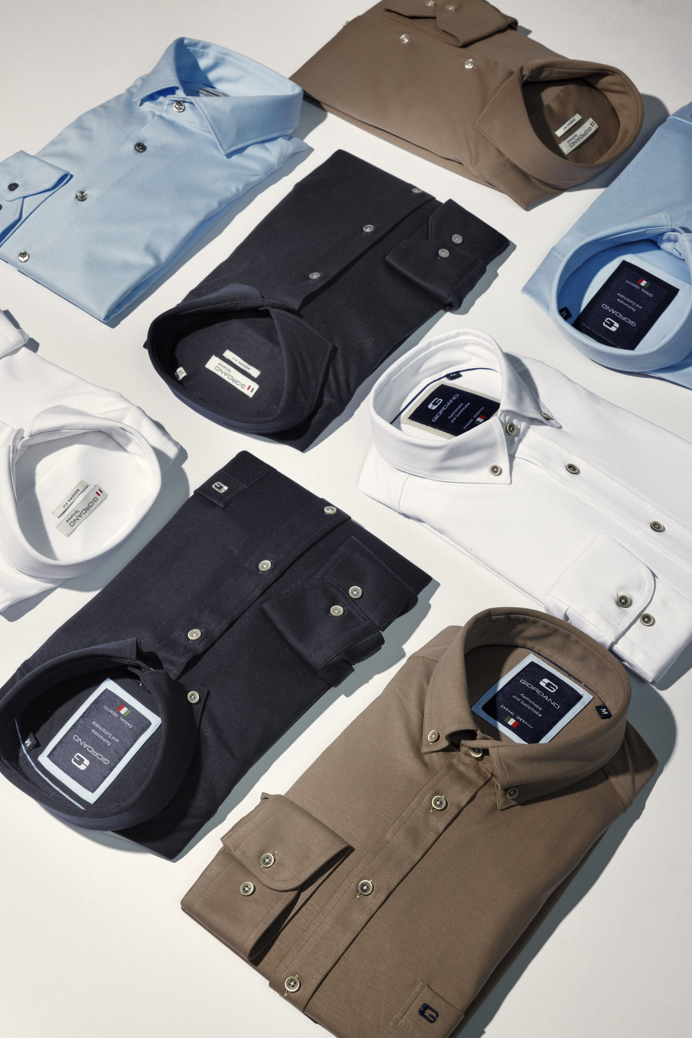 Giordano Liquid Cotton Overhemd - Navy