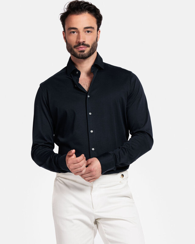 Giordano Liquid Cotton Shirt - Navy