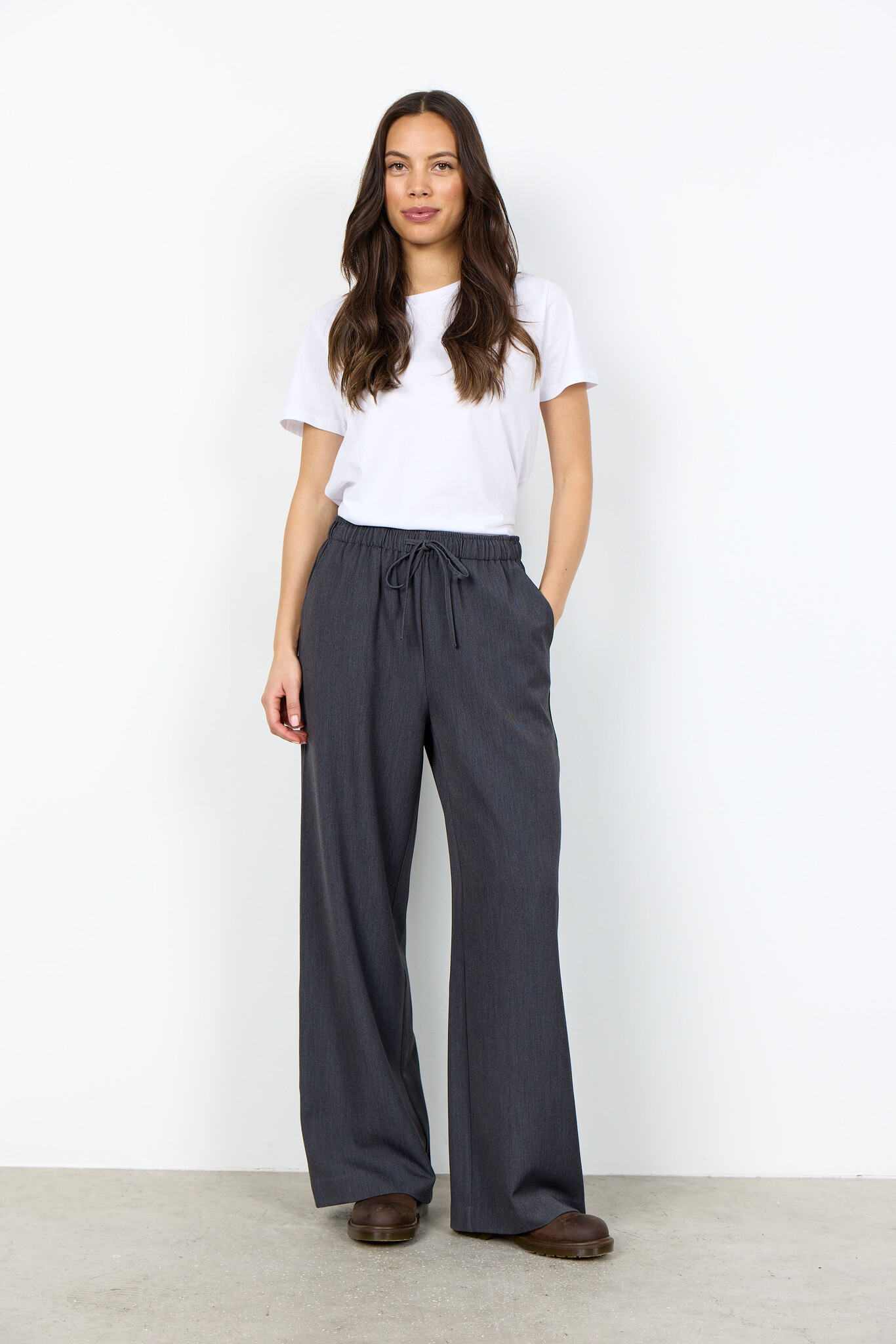 Soyaconcept Pants Ann 5-C - Dark Earth Melange