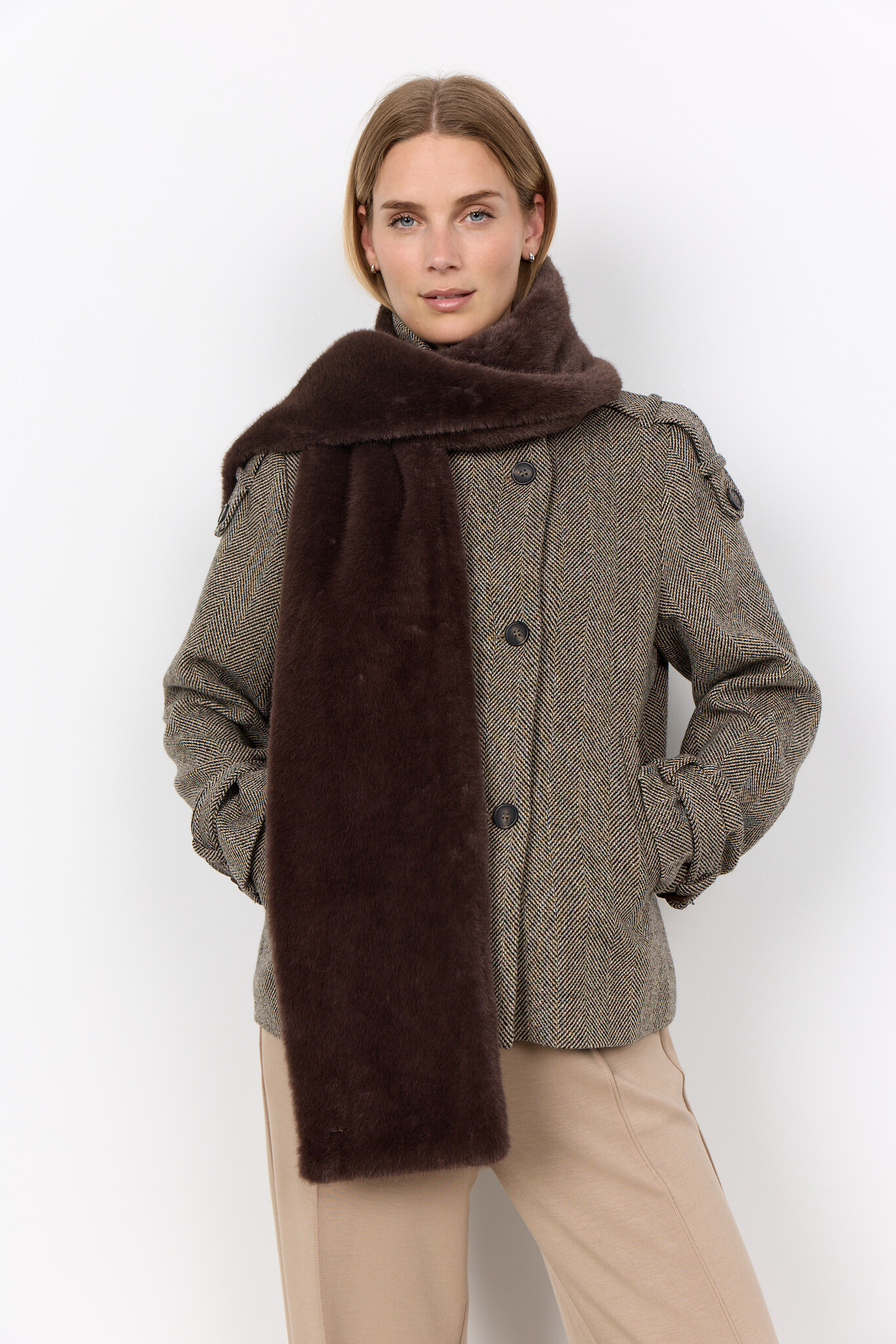 Soyaconcept Sjaal Vendla 2 - Chocolate Plum