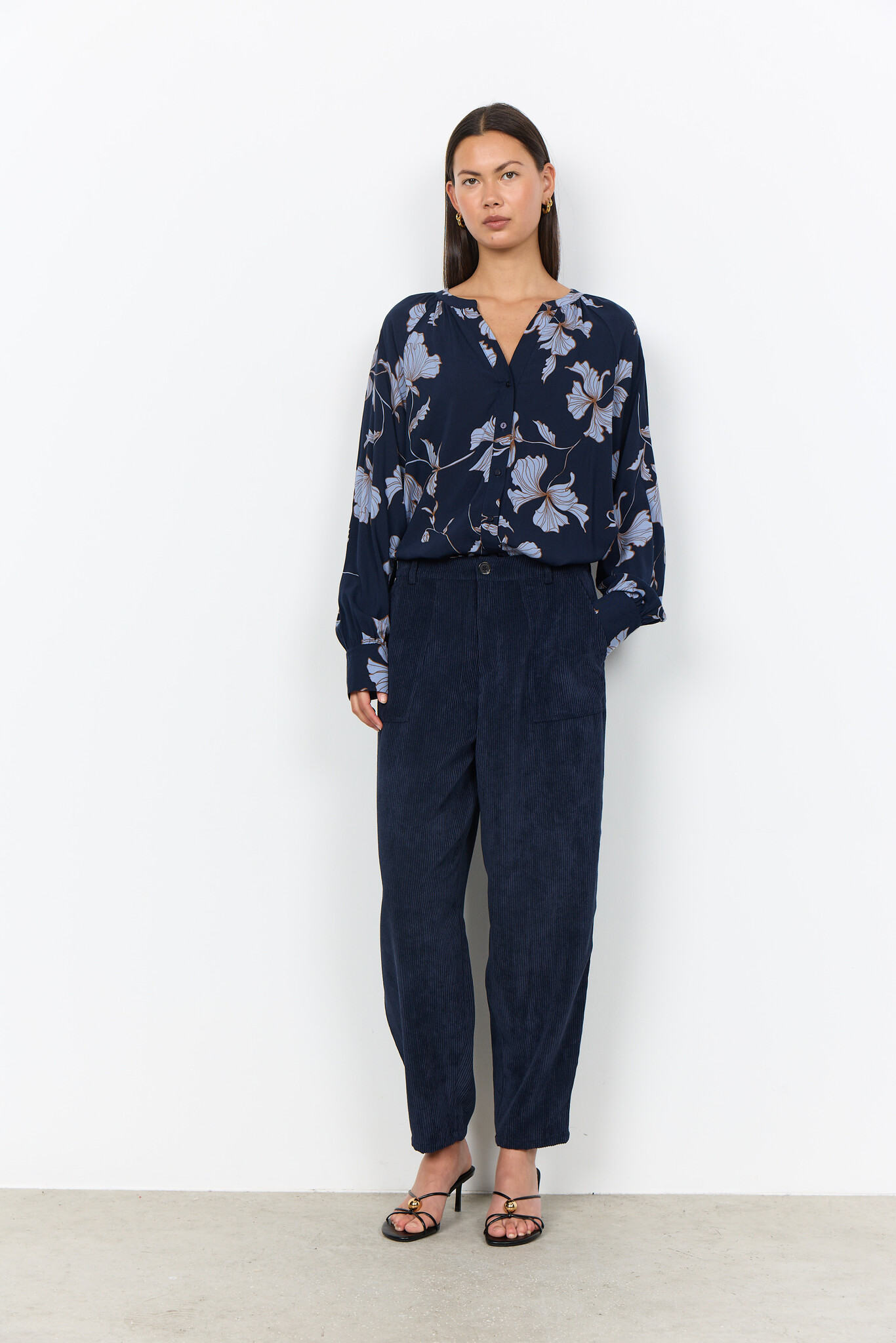 Soyaconcept Bluse Hamida AOP 3 - Navy Combi
