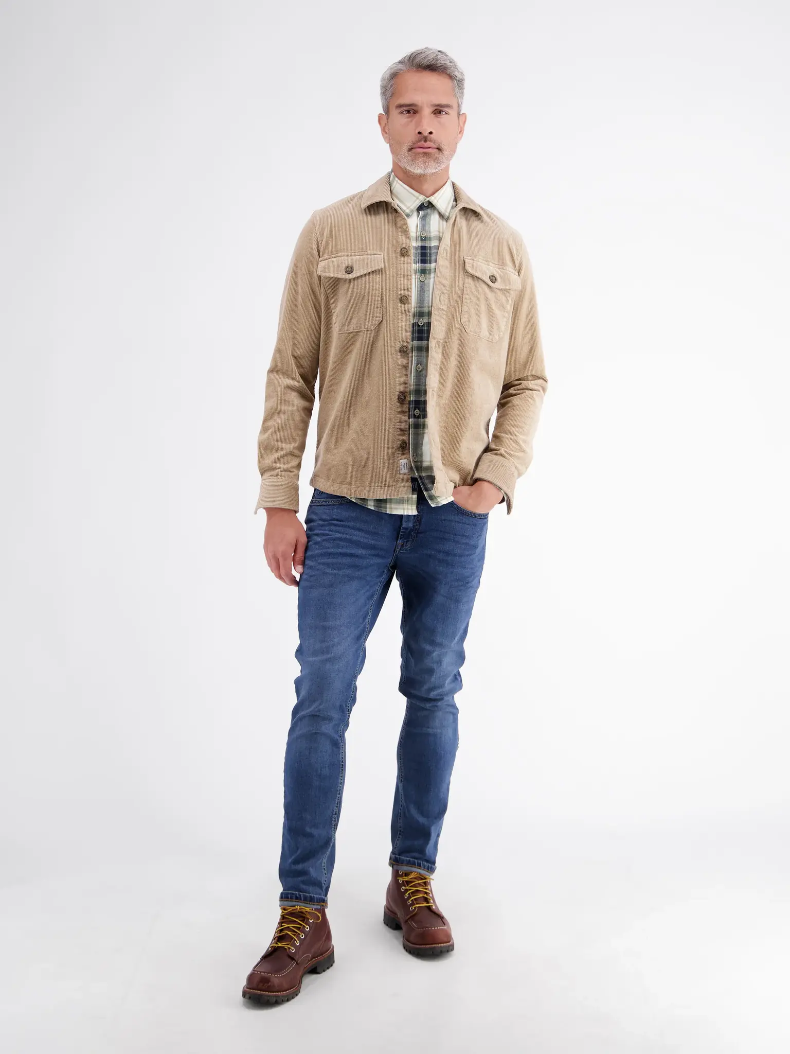 Lerros Checked Shirt - Broken White