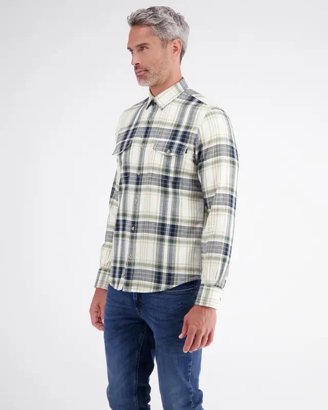 Lerros Checked Shirt - Broken White