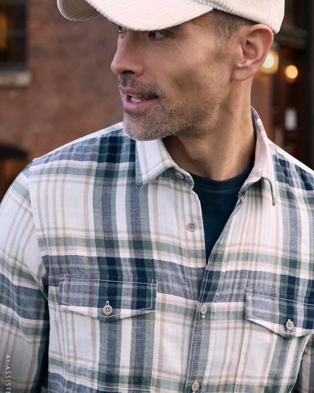 Lerros Checked Shirt - Broken White
