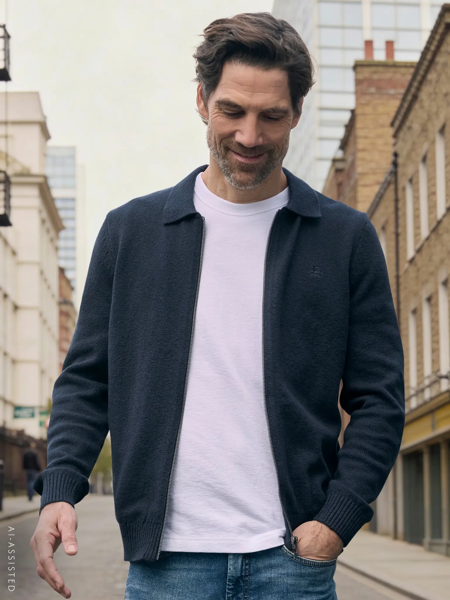 Lerros Sportiver Strick Cardigan - Classic Navy