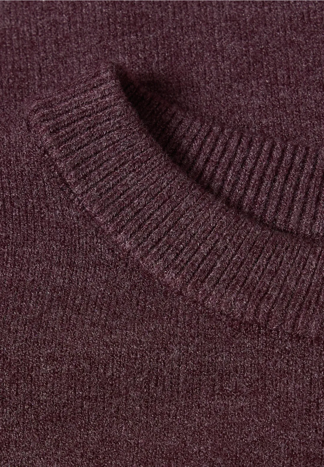 Street One Jumper with 3/4-Sleeve - Rustic Rouge Melange