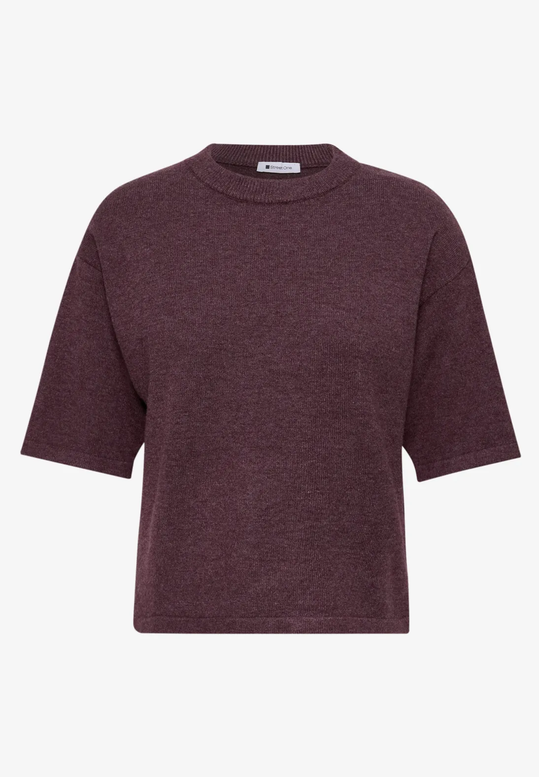 Street One Trui met 3/4-Mouw - Rustic Rouge Melange