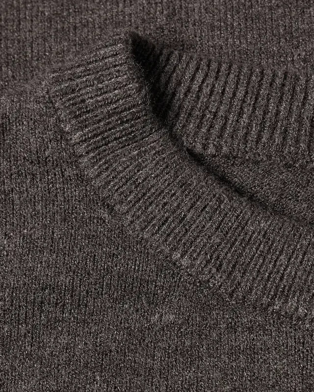 Street One Trui met 3/4-Mouw - Black Coffee Melange
