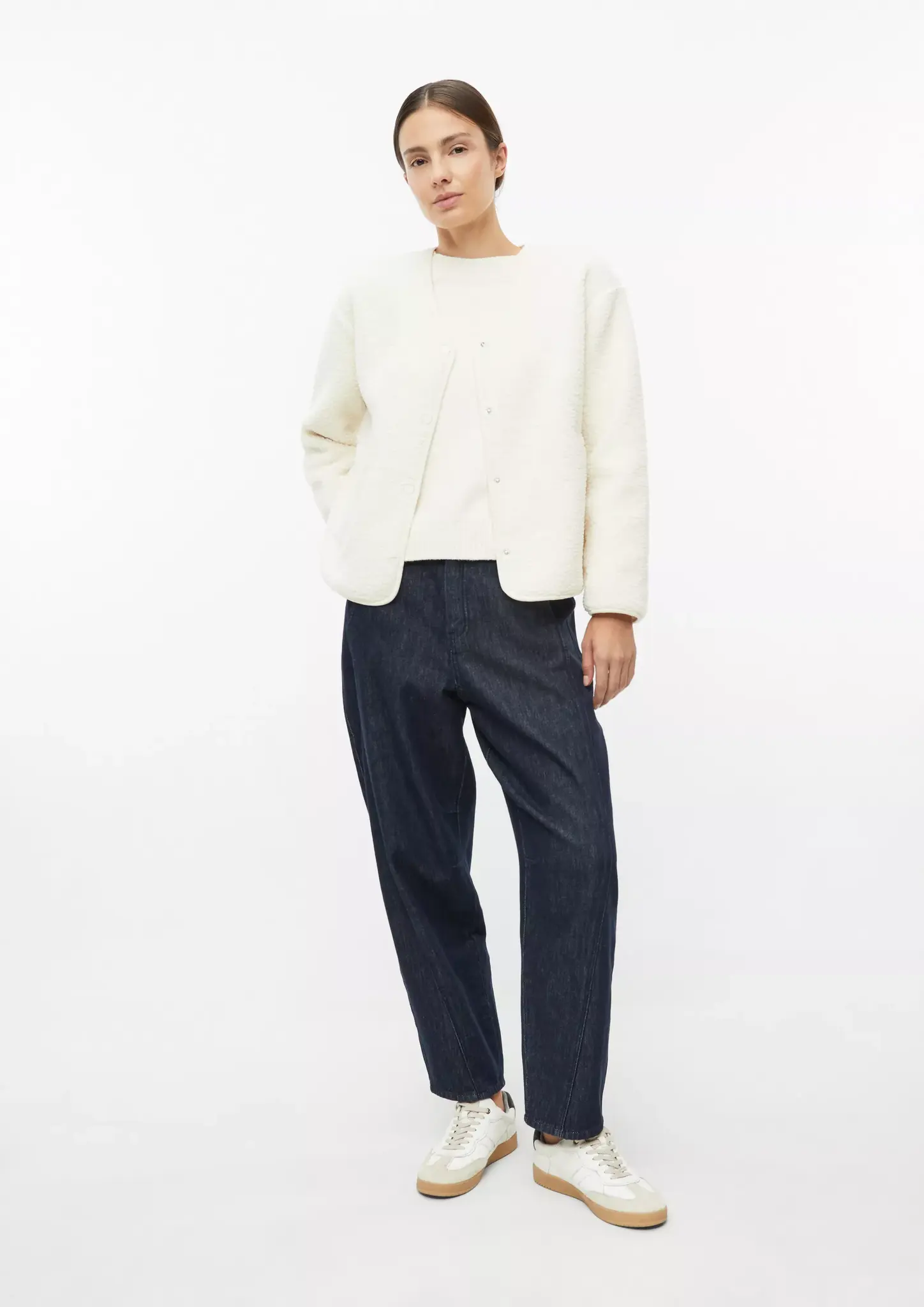 S. Oliver Bouclé Pullover - Cream