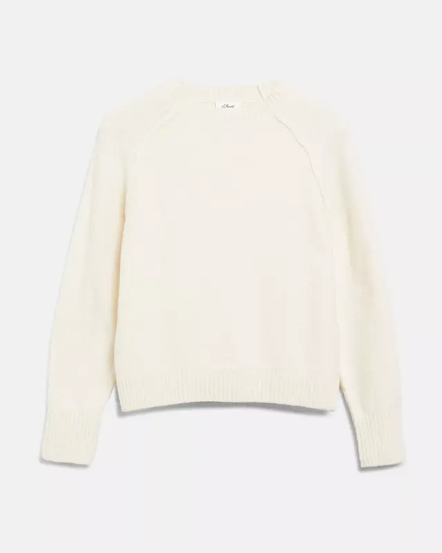 S. Oliver Bouclé Pullover - Cream