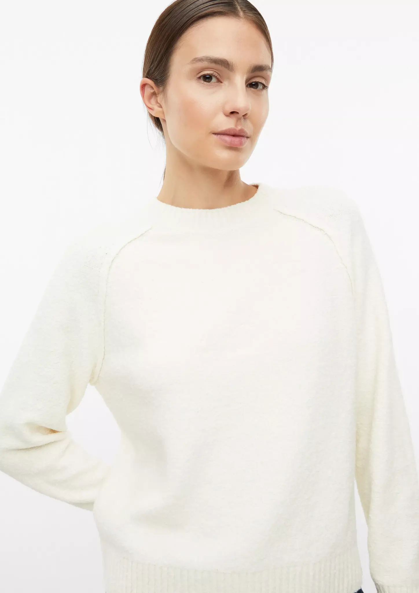 S. Oliver Bouclé Trui - Cream