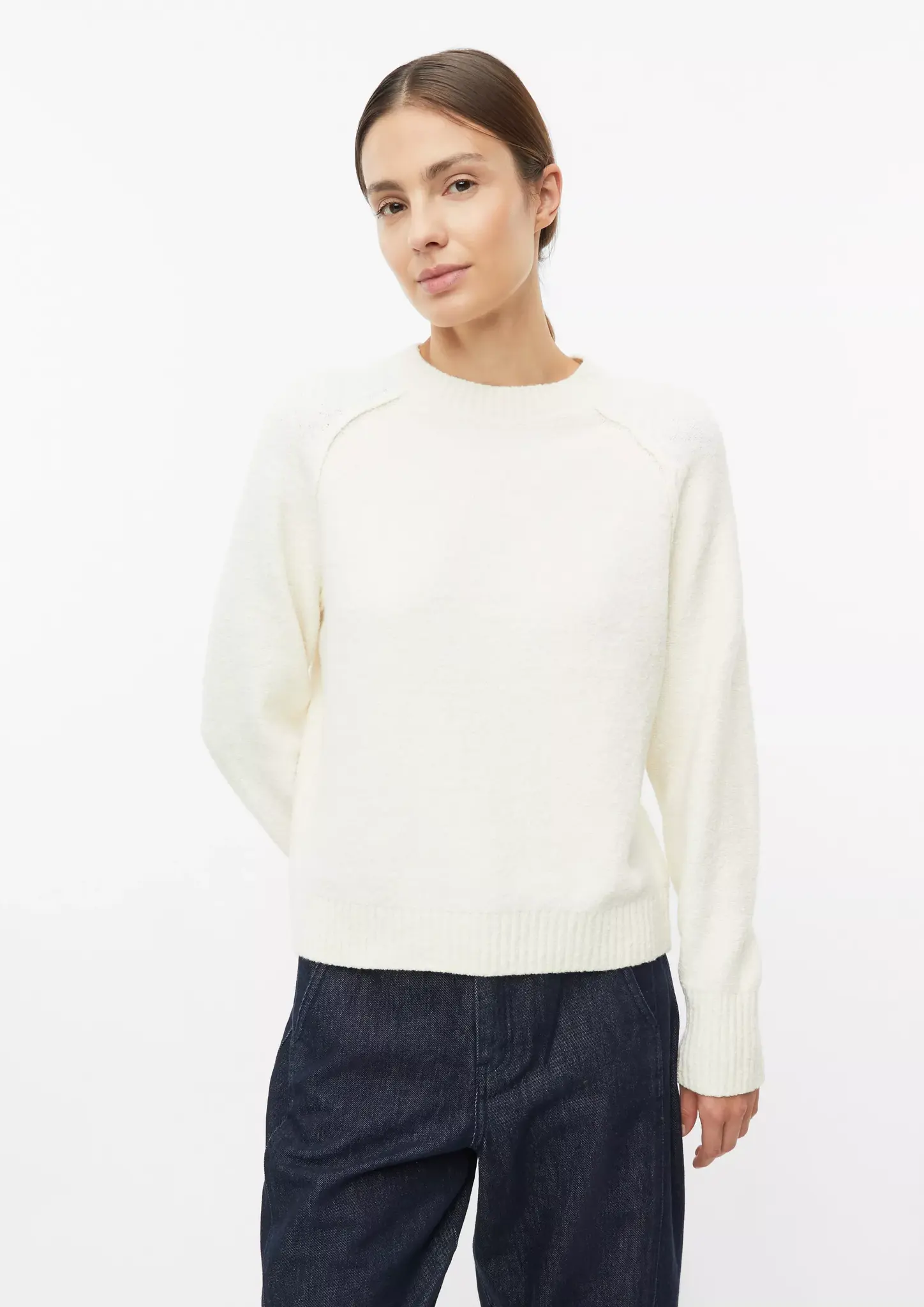 S. Oliver Bouclé Pullover - Cream