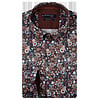 Print Hemd, Stretch - Navy