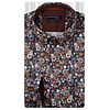 Print Overhemd, Stretch - Navy