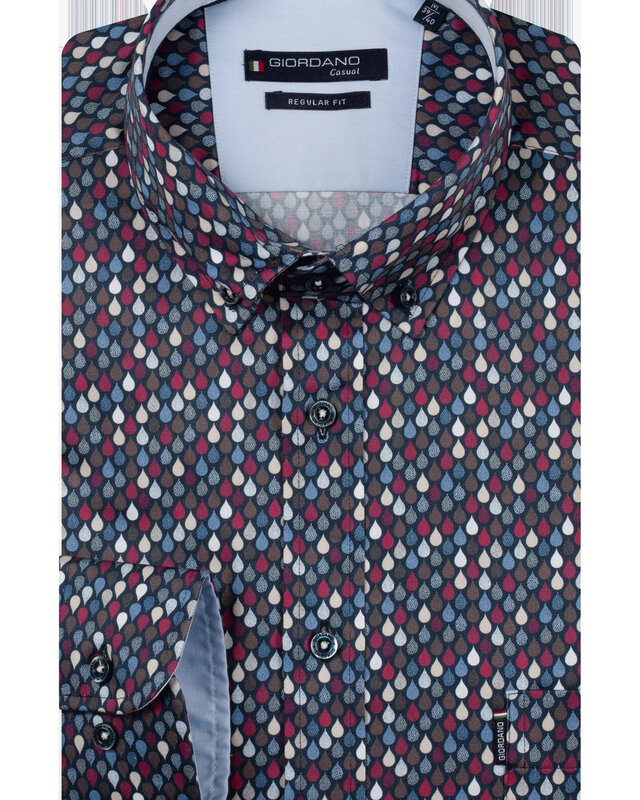 Giordano Hemd - Dark Red