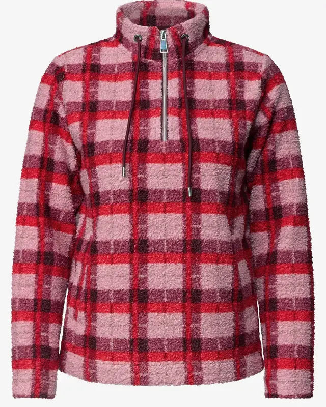 Cecil Teddy Shirt mit Karo - Velvet Rose