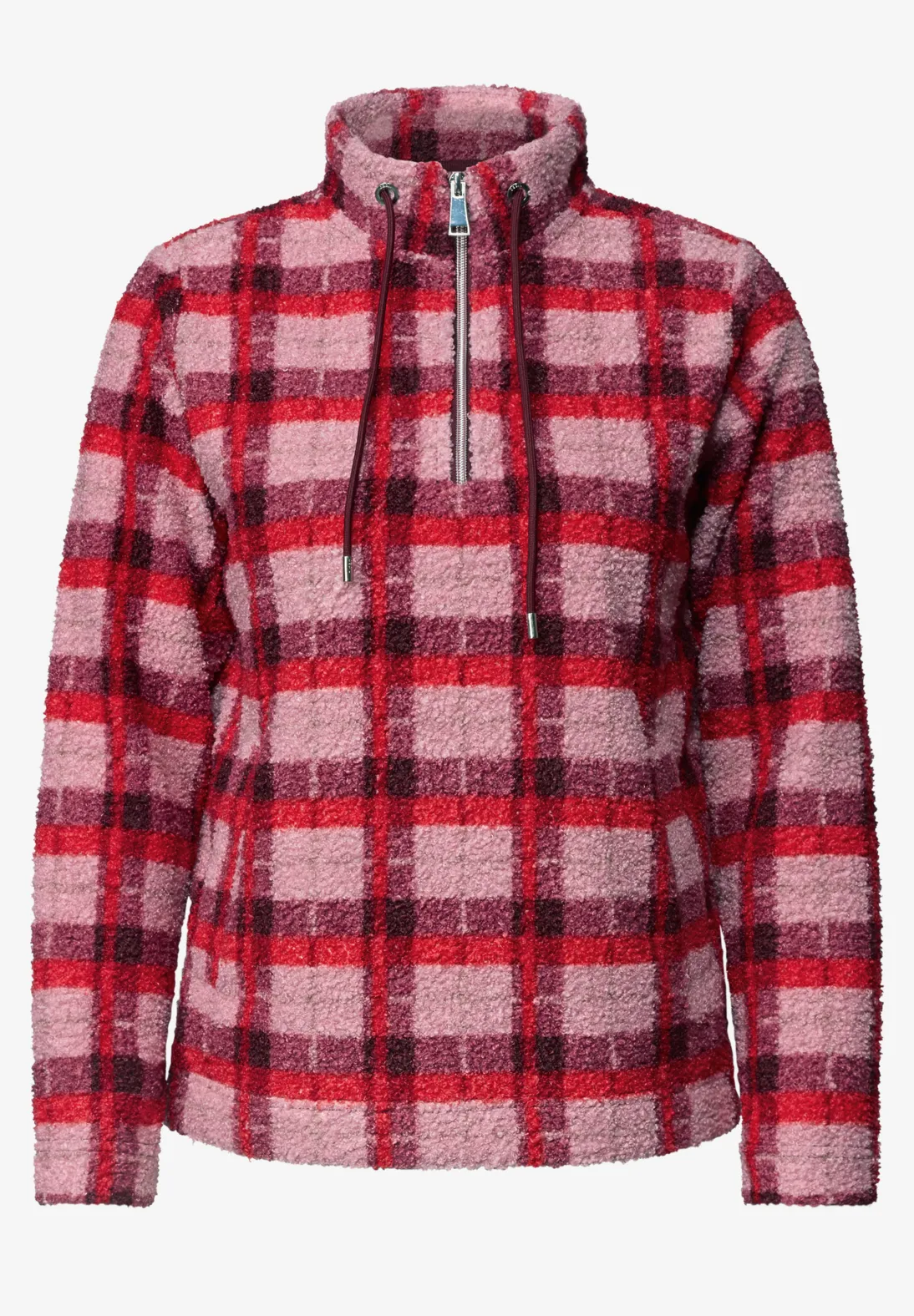 Cecil Teddy Shirt with Check - Velvet Rose