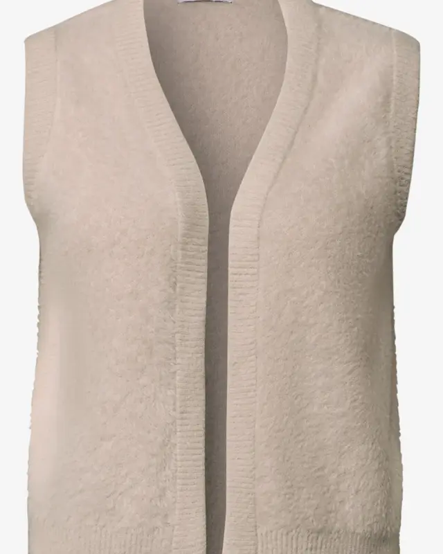 Cecil Open Cardigan, Federgarn - Cashmere Beige