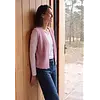 Open Cardigan, Feather Yarn - Velvet Rose