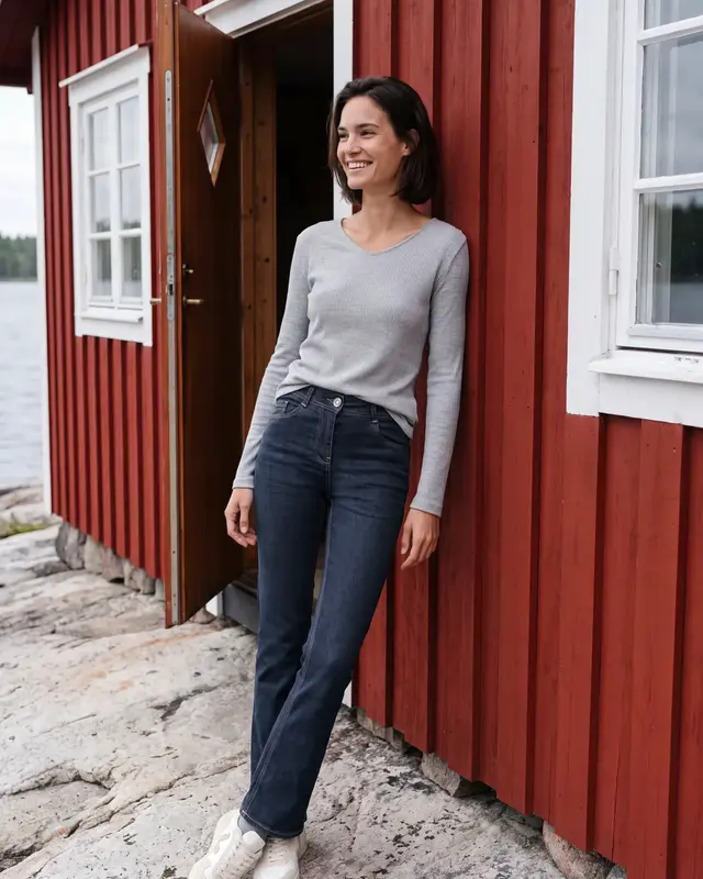 Cecil Straight Leg Jeans Toronto - Rinsed Wash