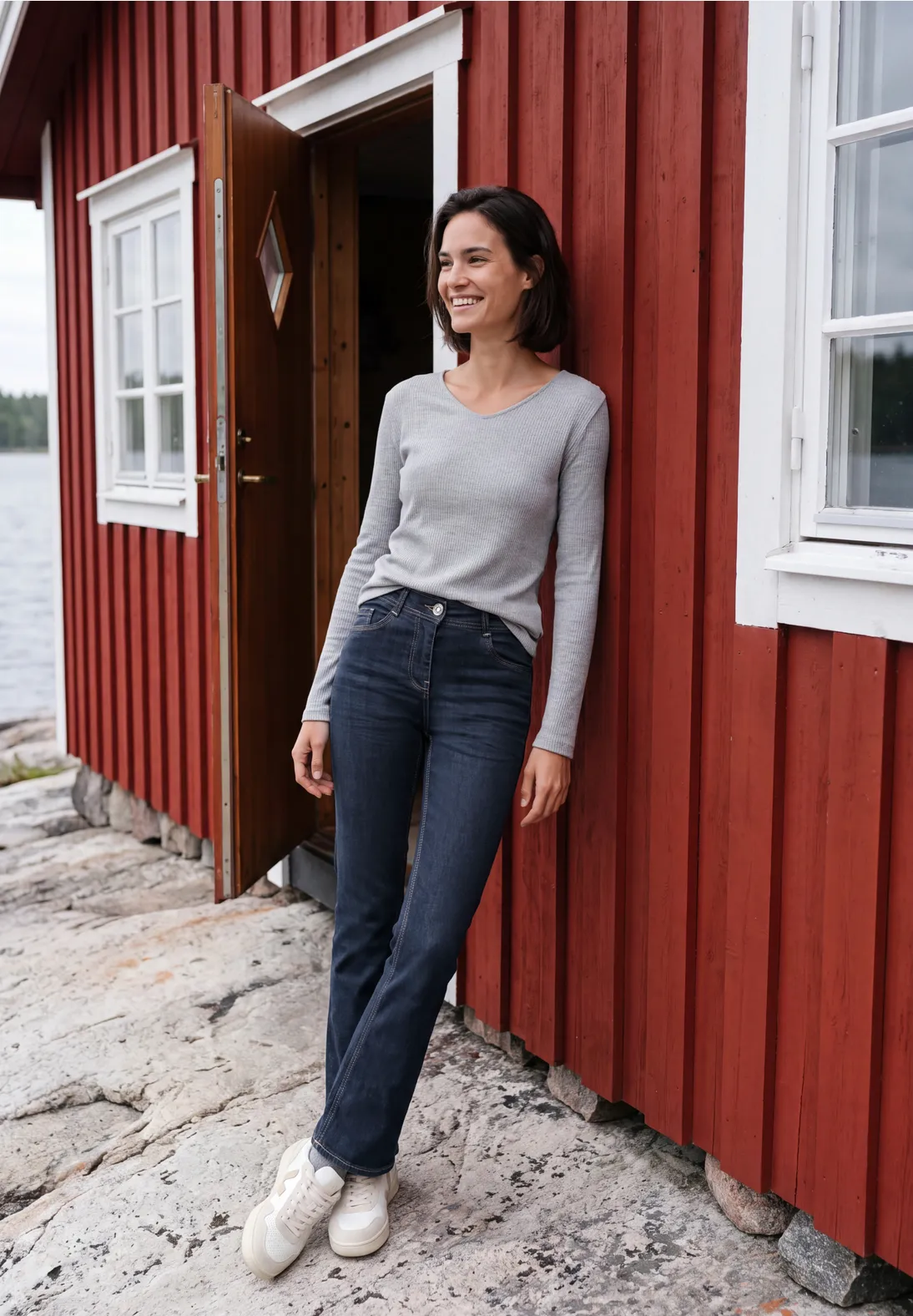Cecil Straight Leg Jeans Toronto - Rinsed Wash