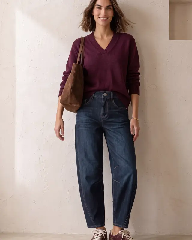 Street One Barrel Jeans Karlie - Dark Blue Washed