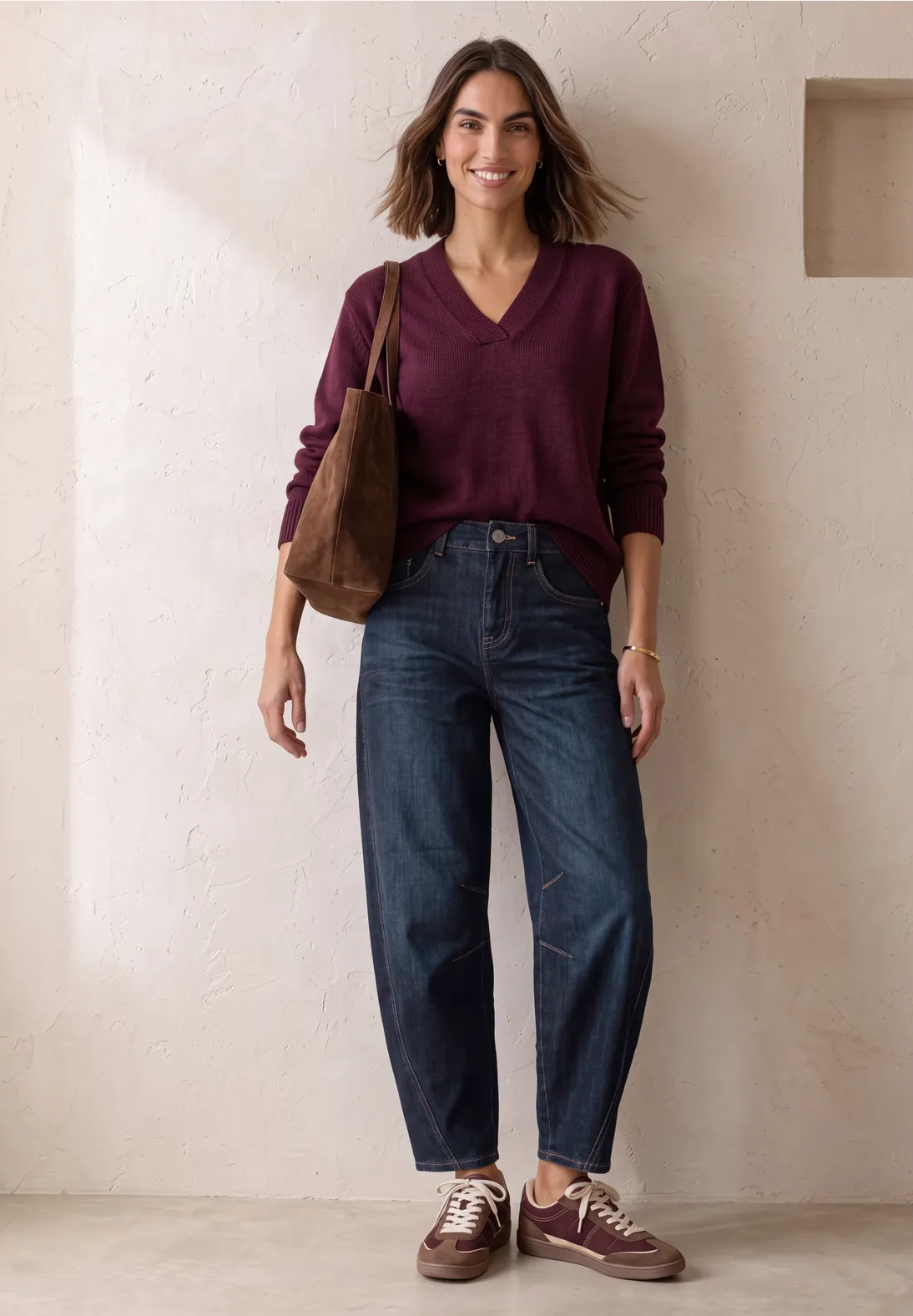 Street One Barrel Jeans Karlie - Dark Blue Washed