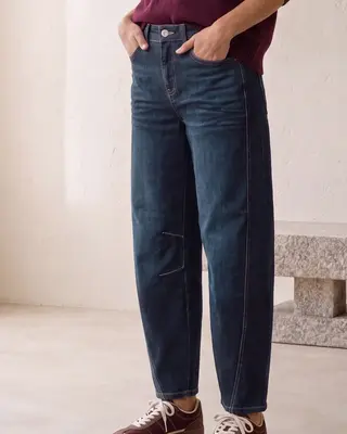 Street One Barrel Jeans Karlie - Dark Blue Washed