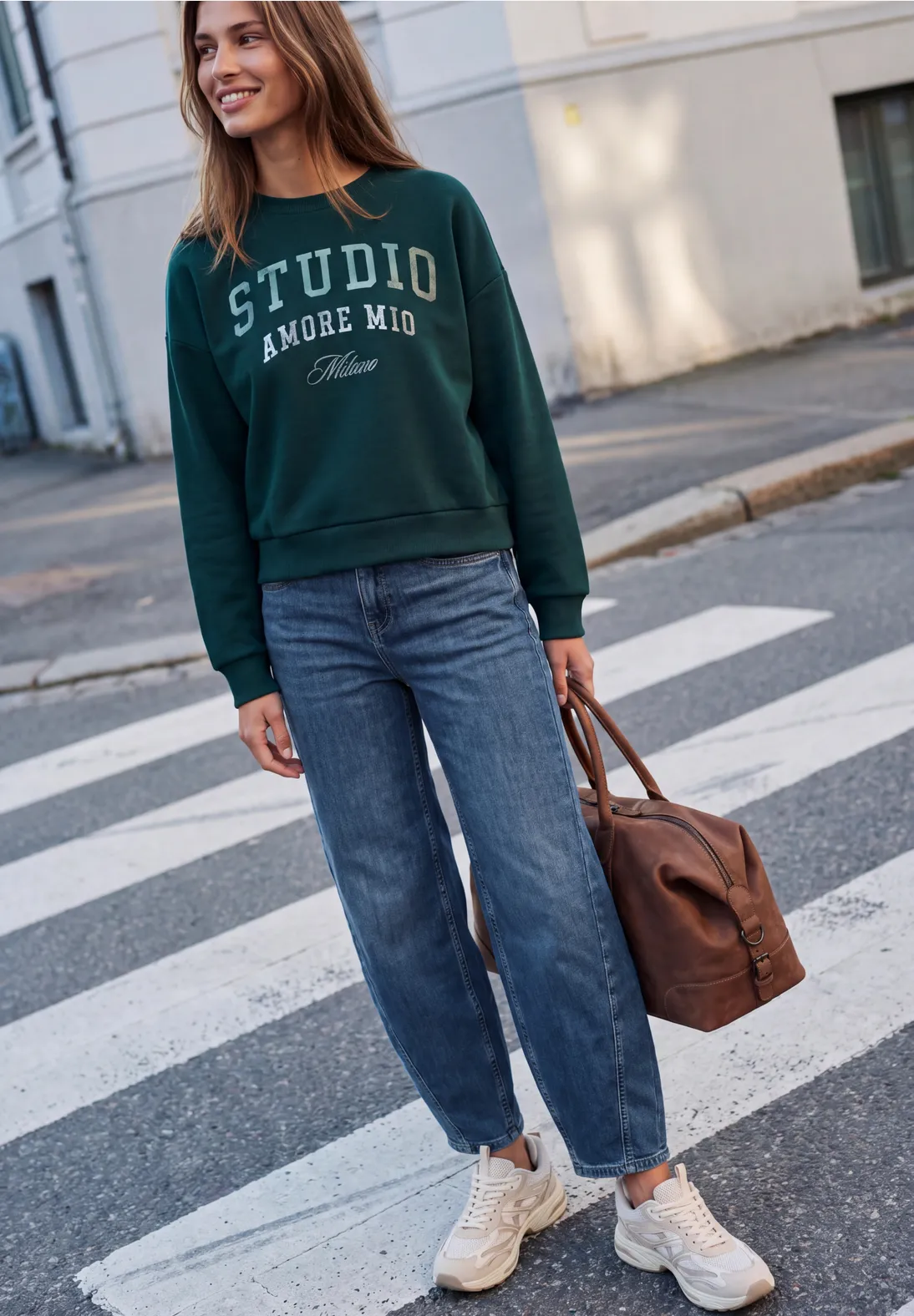 Street One Studio Barrel Jeans Cleo - Authentic Indigo Wash