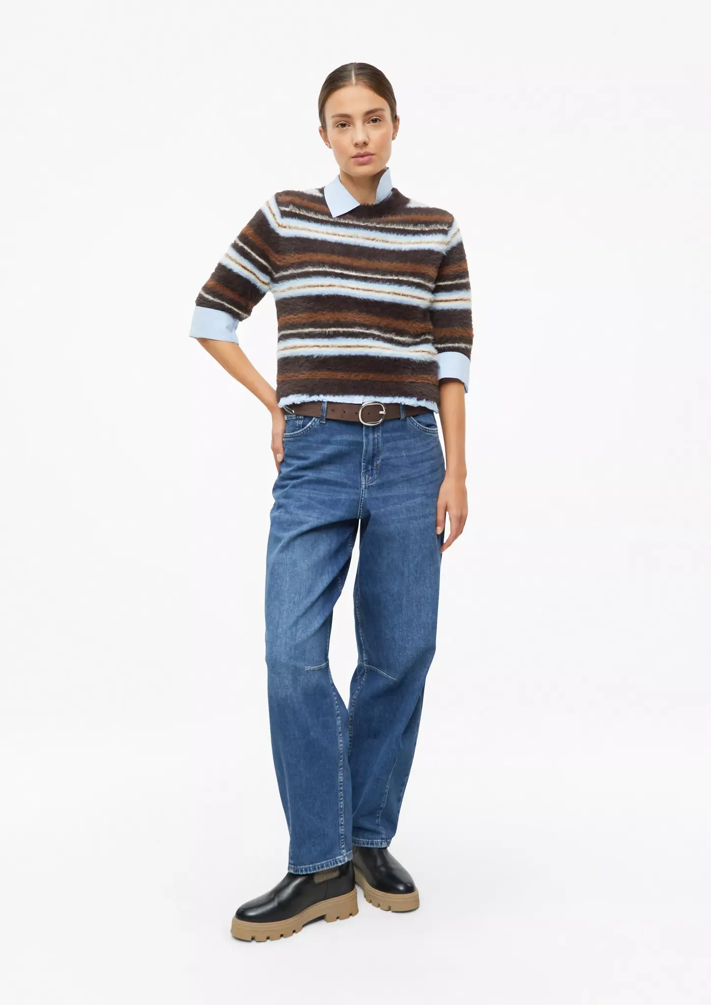S. Oliver Zacht Gebreide Trui - Dark Brown