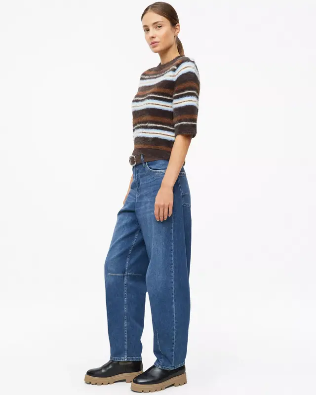 S. Oliver Weicher Strick Pullover Kurzarm - Dark Brown