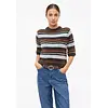 Weicher Strick Pullover Kurzarm - Dark Brown