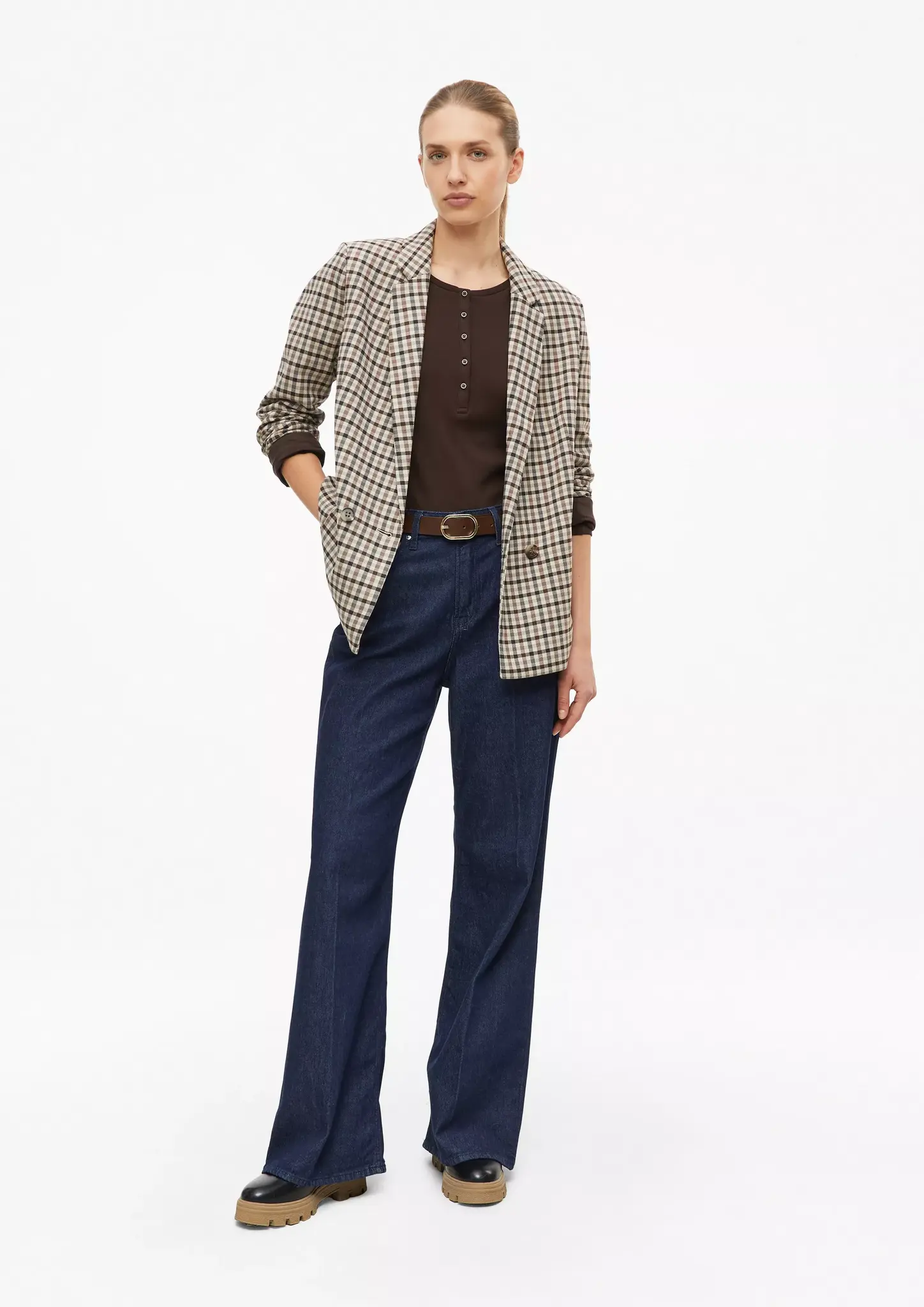 S. Oliver Henley Shirt - Dark Brown