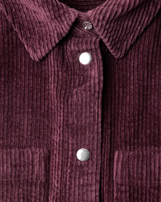 Street One Corduroy Blouse met Borstzakken - Rustic Rouge