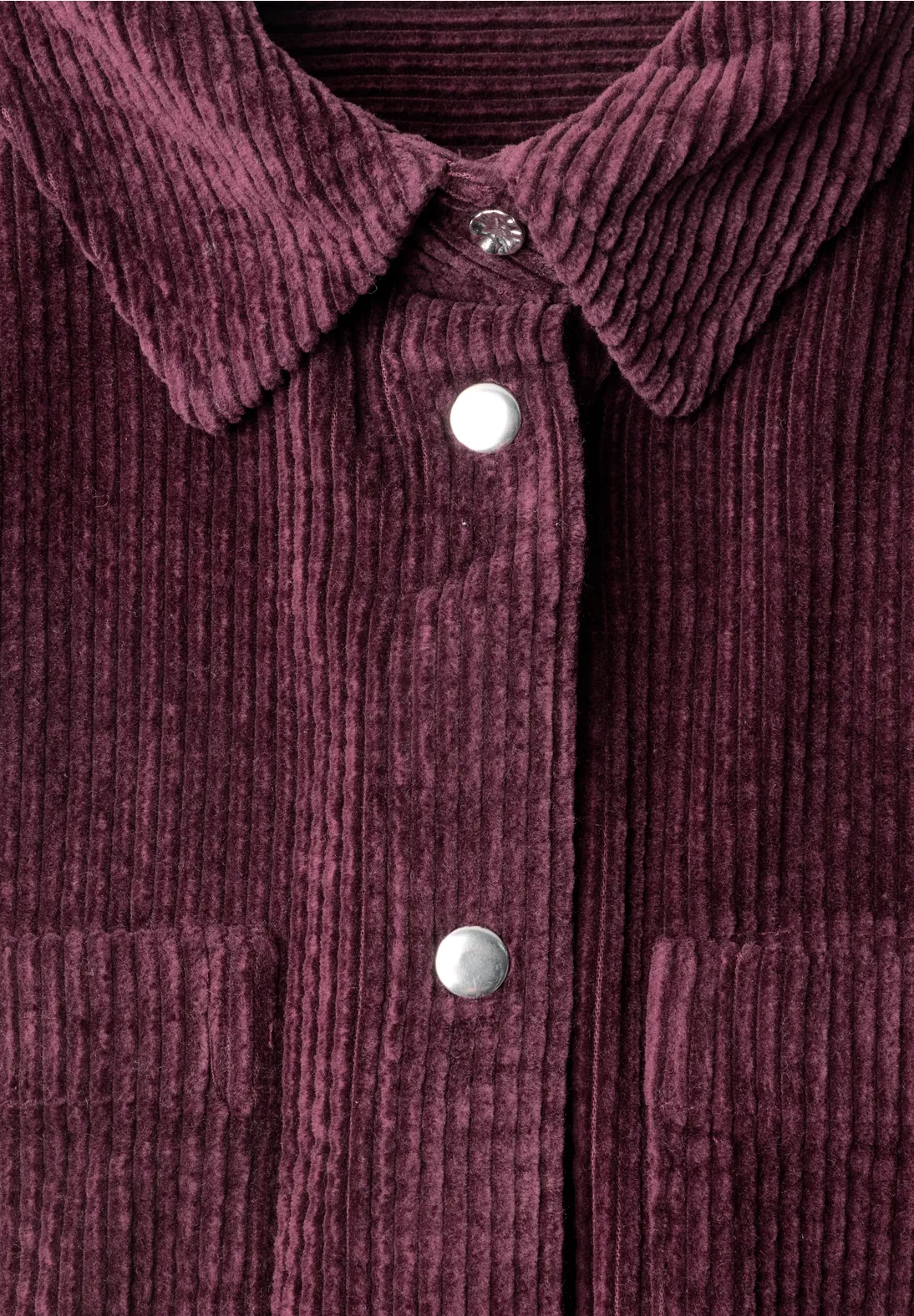 Street One Cordbluse mit Brusttaschen – Rustic Rouge