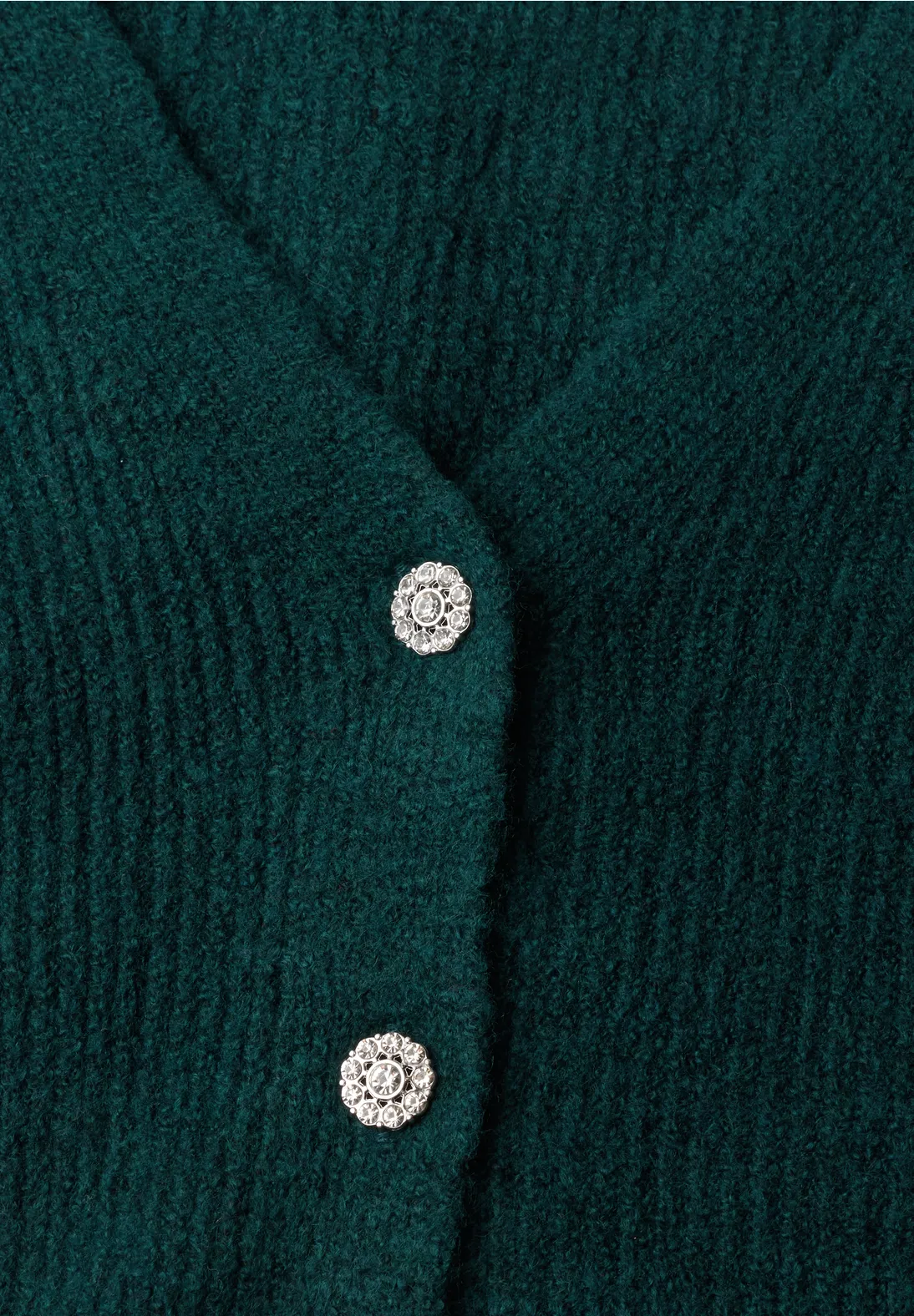Street One Studio V-Neck Cardigan - Mossed Green Melange