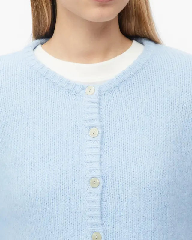 S. Oliver Gebreid Vest - Light Blue