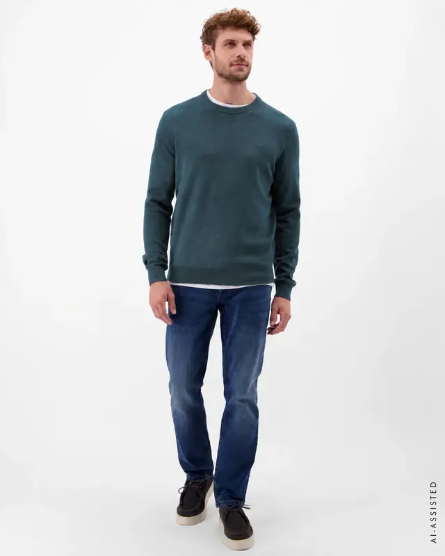 Lerros Sporty Jumper, BCI Cotton – Cedar Green