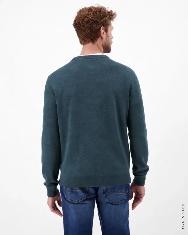 Lerros Sporty Jumper, BCI Cotton – Cedar Green